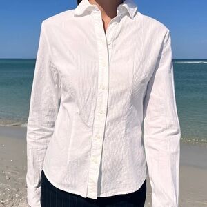 Brandy Melville White Textured Blouse